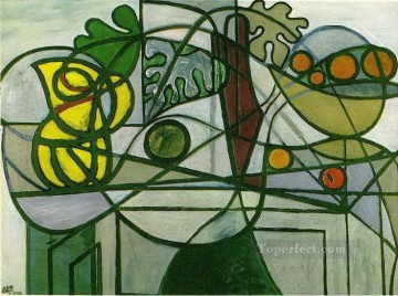  lanzador Obras - Jarra frutera y follaje cubismo 1931 Pablo Picasso